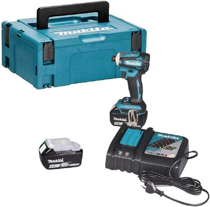 18V LXT BRUSHLESS Impact Driver 180Nm (Model DTD172RTJ) with 5.0Ah Battery & MAKPAC Case