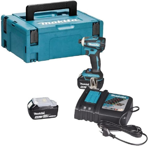 18V LXT BRUSHLESS Impact Driver 180Nm (Model DTD172RTJ) with 5.0Ah Battery & MAKPAC Case