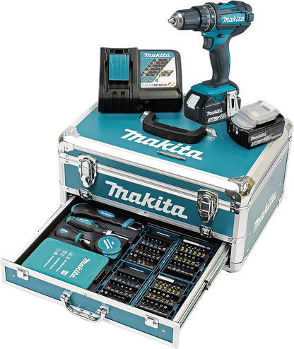 DHP482RFX9 – 18V LXT Combi Drill 62Nm (2× 3.0Ah Batteries, 92 Accessories & MAKPAC Case)