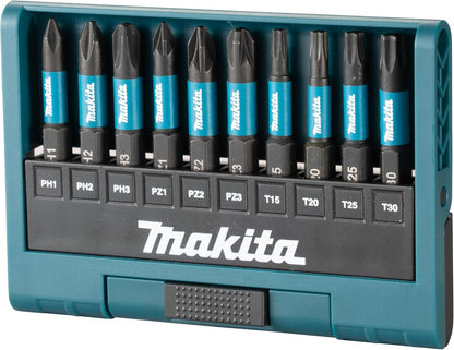 10-Piece Black Screwdriver Bit Set (Model E-12011)